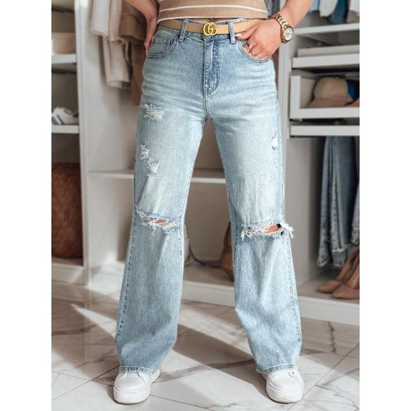  Široké dámské džíny s dírami 330kc 12ks 