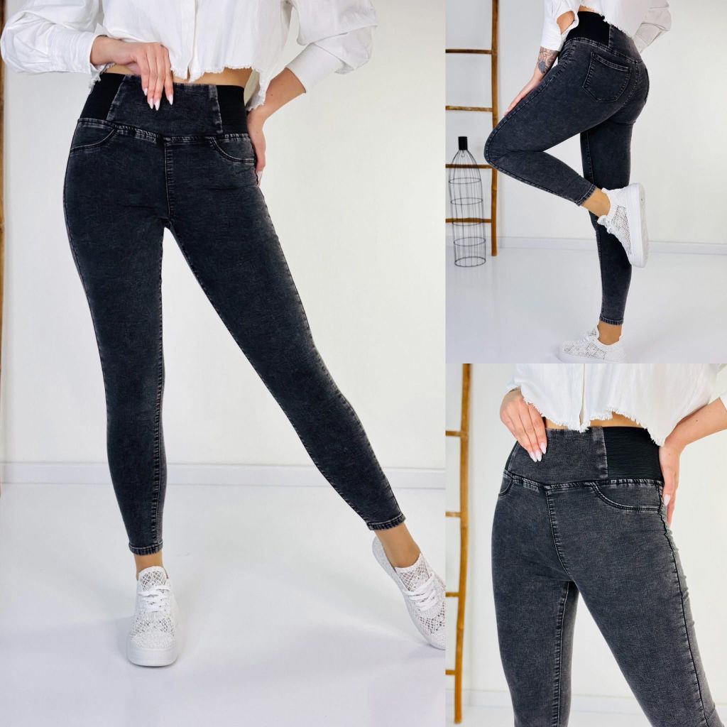 Oblíbené džíny s gumou v pase M.Sara (30-42) 250kc 12KS