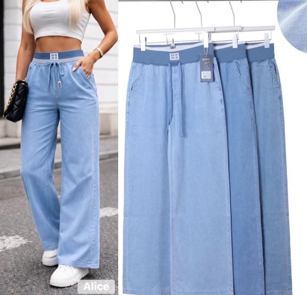  Dzinove kalhoty siroke nohavice 200kc 12ks 