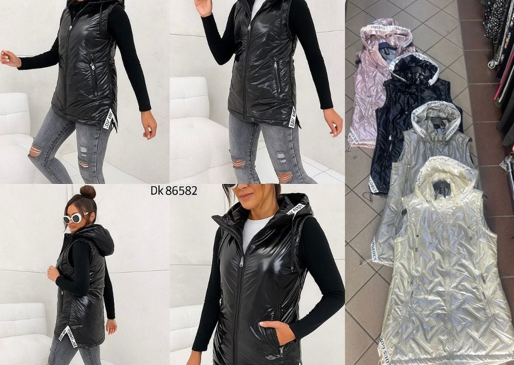 lesklá prošívaná vesta (380kc 5ks)