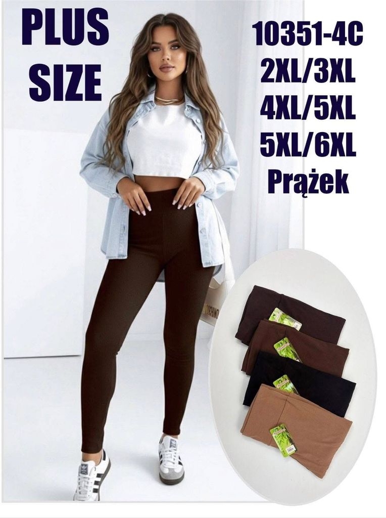 Leginy zebrovane PLUS SIZE 85kc 12ks