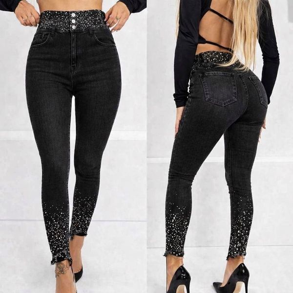  džíny s ozdobnými kamínky 260kc 12ks 