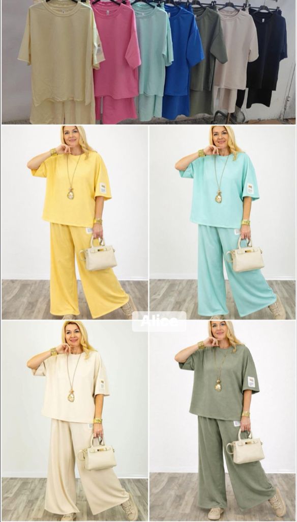 Maslove teplakove soupravy PLUSSIZE 410kc