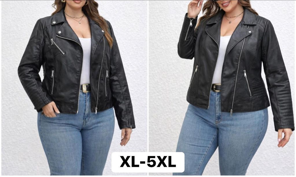 KOŽENÁ BUNDA PLUSSIZE 450kc 5ks XL-5XL