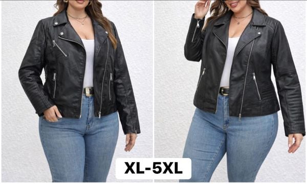  KOŽENÁ BUNDA PLUSSIZE 450kc 5ks XL-5XL 