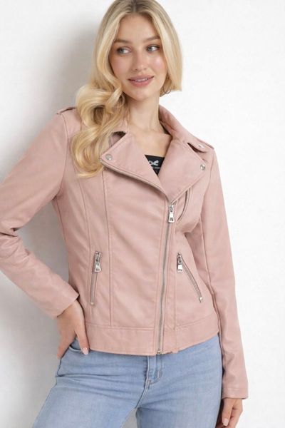  KOŽENÁ BUNDA RUŽOVÁ S-XXL ( 420KC 5KS) 