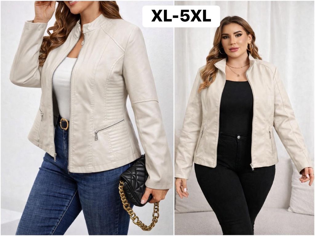 KOŽENÁ BUNDA PLUSSIZE 450kc 5ks XL-5XL