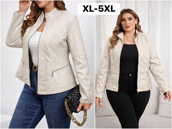  KOŽENÁ BUNDA PLUSSIZE 450kc 5ks XL-5XL 