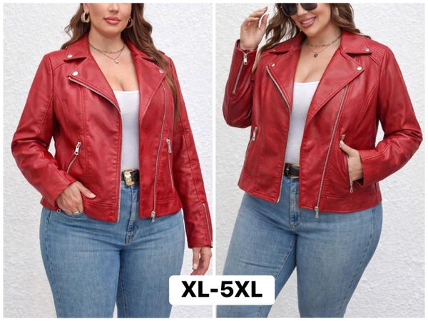  KOŽENÁ BUNDA PLUSSIZE 450kc 5ks XL-5XL 