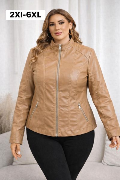  KOŽENÁ BUNDA PLUSSIZE 450kc 5ks 2XL-6XL 