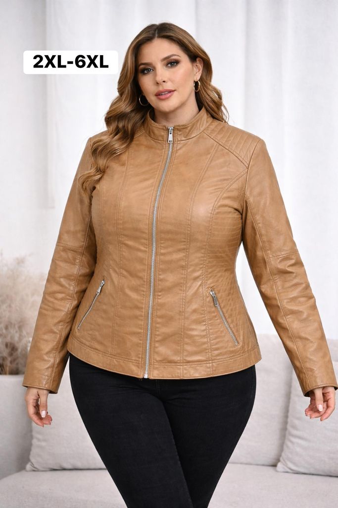 KOŽENÁ BUNDA PLUSSIZE 450kc 5ks 2XL-6XL