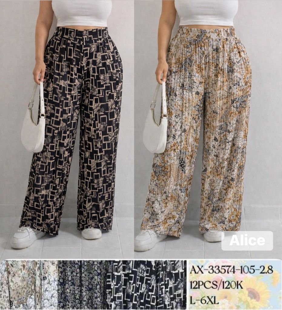 Kalhoty vzdusne  Plus size  100kc 12ks