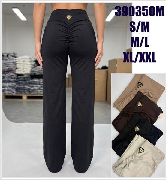  Leginy siroke nohavice YOGA push up Material sportovni 140kc 12ks 