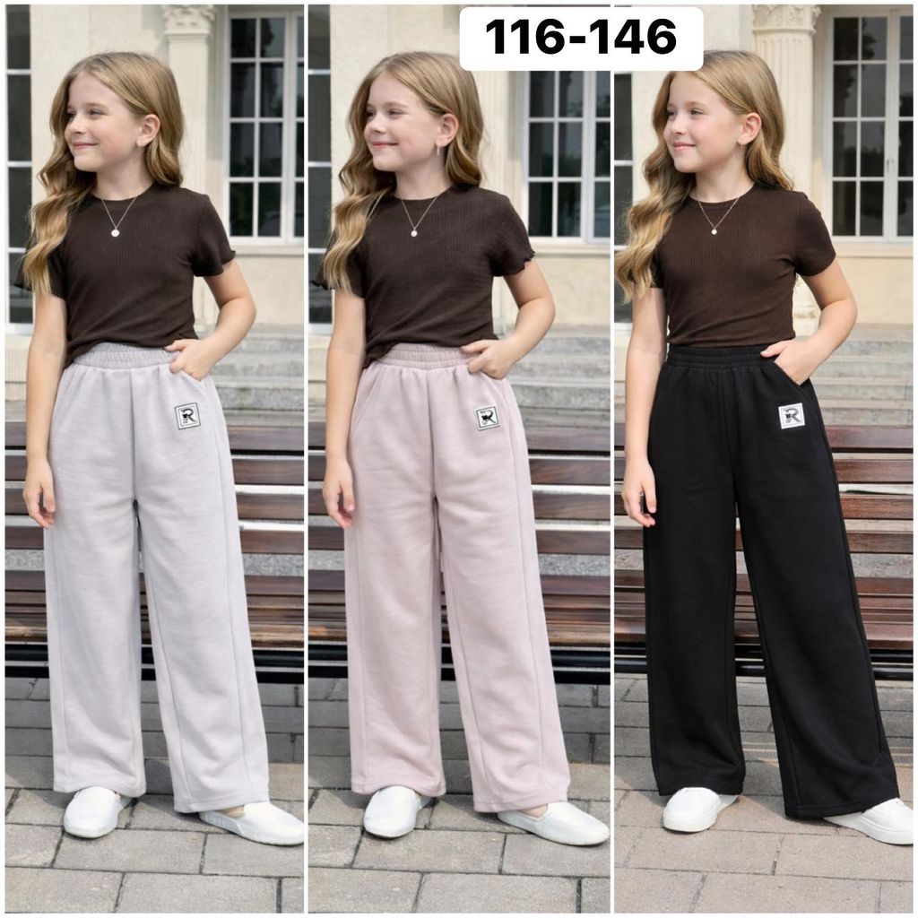 Teplaky maselkove DIVCI Siroke nohavice (116-146) 135kc 18ks