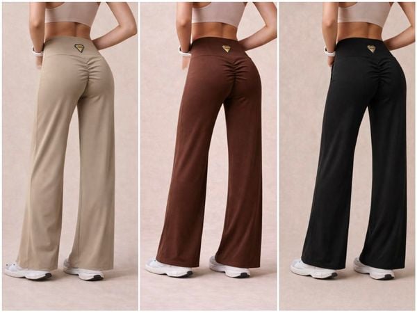  Leginy siroke nohavice YOGA push up Material sportovni 140kc 12ks 