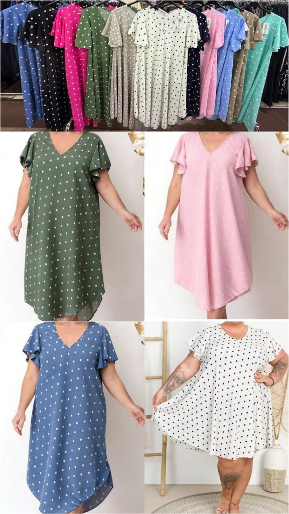 Saty puntikovane PLUSSIze 180kc