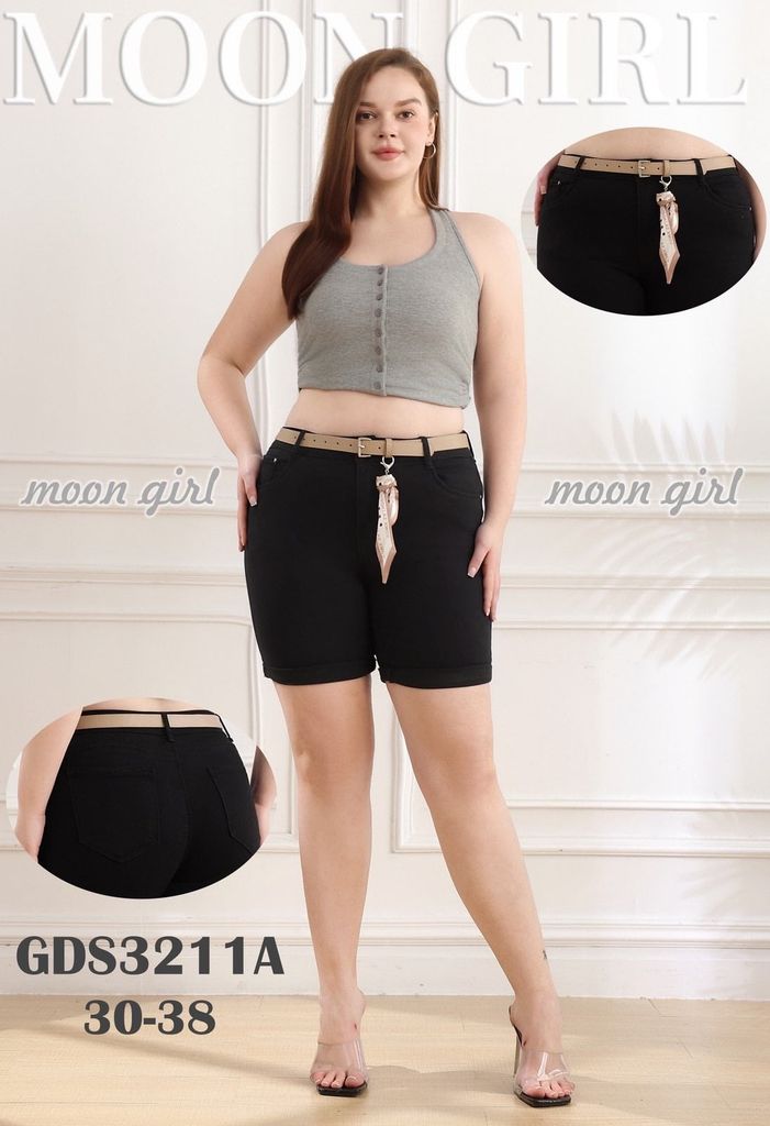 Džínové kraťasy PLUSSIZE 30-38 (265kc 12ks)