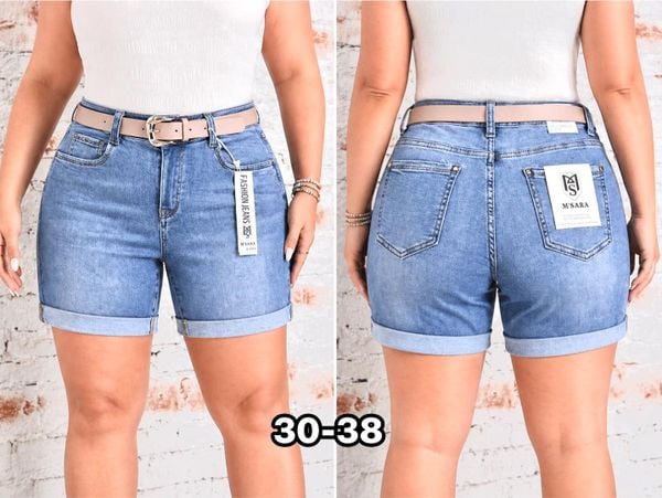  Džínové kraťasy PLUSSIZE 30-38 (285kc 12ks) 