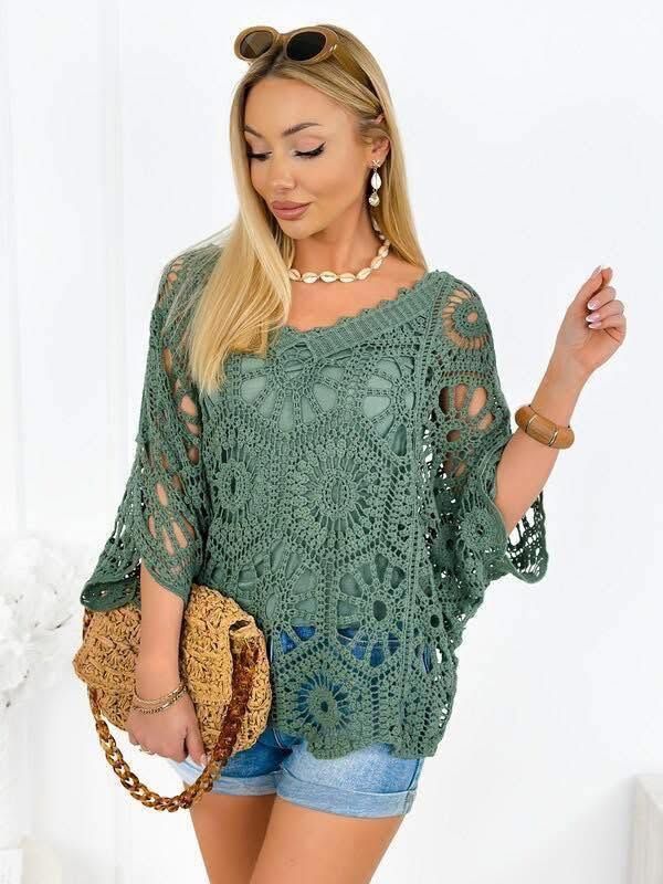bavlněná krajková halenka boho 240kc