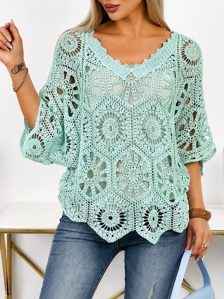 bavlněná krajková halenka boho 240kc