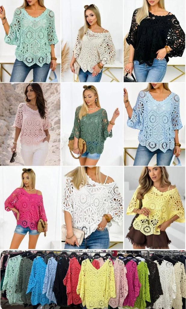 bavlněná krajková halenka boho 240kc