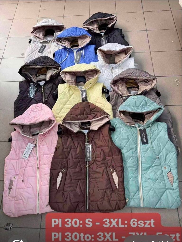 Vesta podzimní s bočními zipy  3XL-7XL (460kc 5KS)