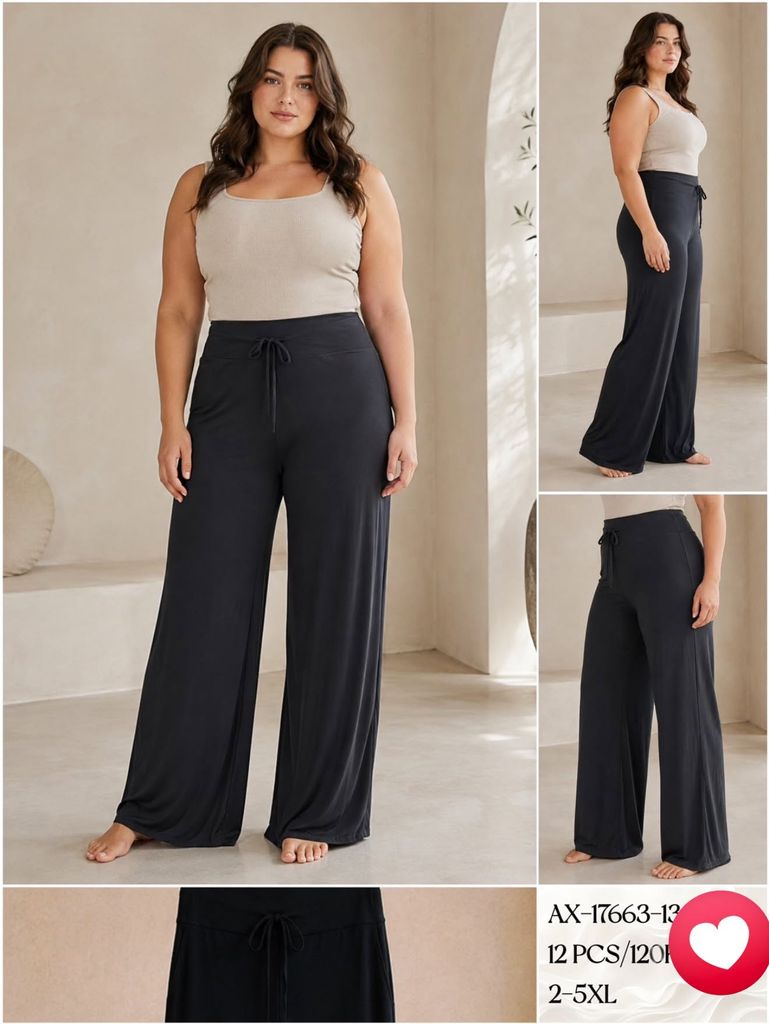 kalhoty materiál Bambusový alá Lelosi 2XL-5XL(120KC 12KS)