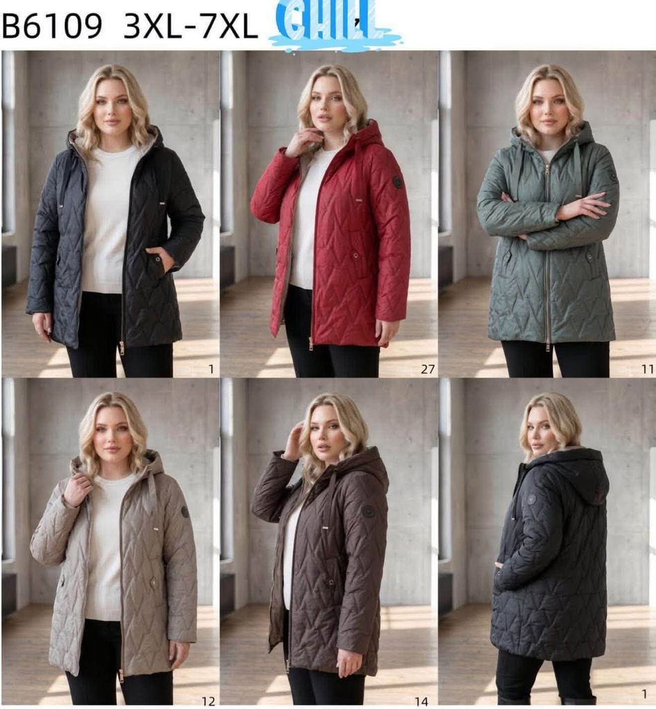 Podzimni bunda 3xl-7xl ( 490kc 5ks)