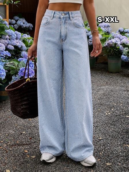  Široké jeans s kamínky 320kc 10ks 