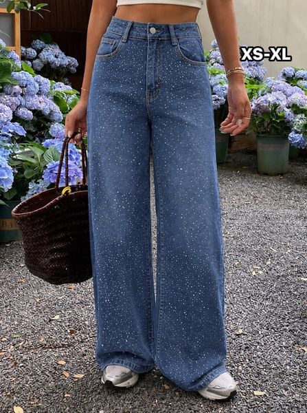  Široké jeans s kamínky 320kc 10ks 