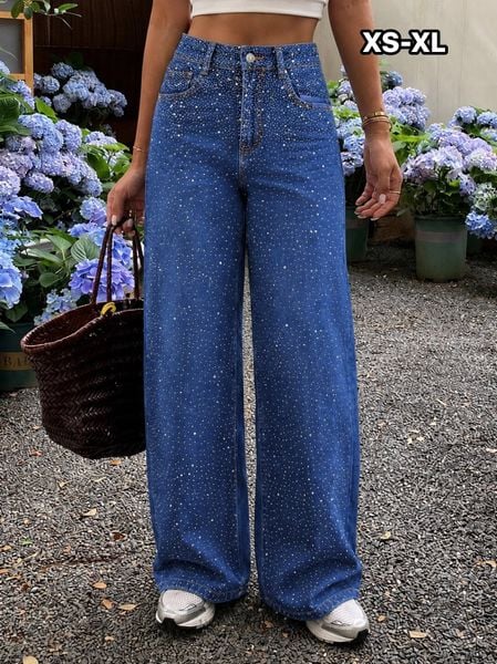  Široké jeans s kamínky 320kc 10ks 