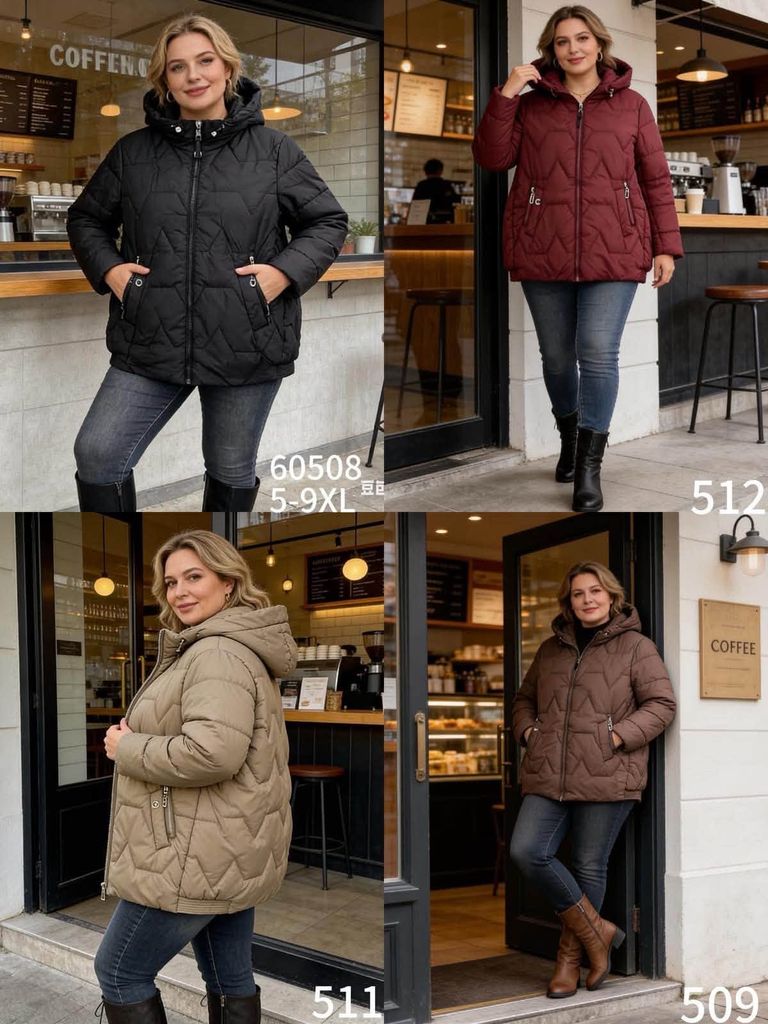 Podzimni bunda PLUSSIZE 5XL-9XL  ( 420kc 5ks)