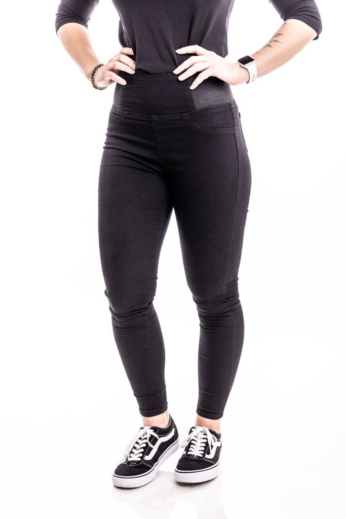 Oblíbené džíny s gumou v pase M.Sara (30-42) 250kc 12KS