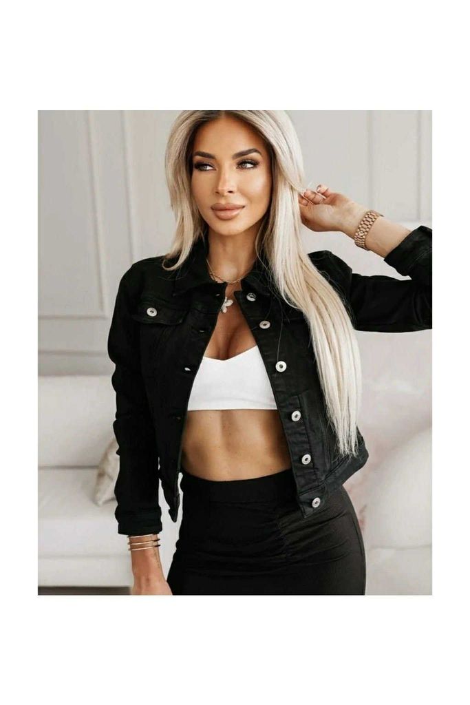 Džínová Bunda černá L-6XL ( 325kc x6ks)