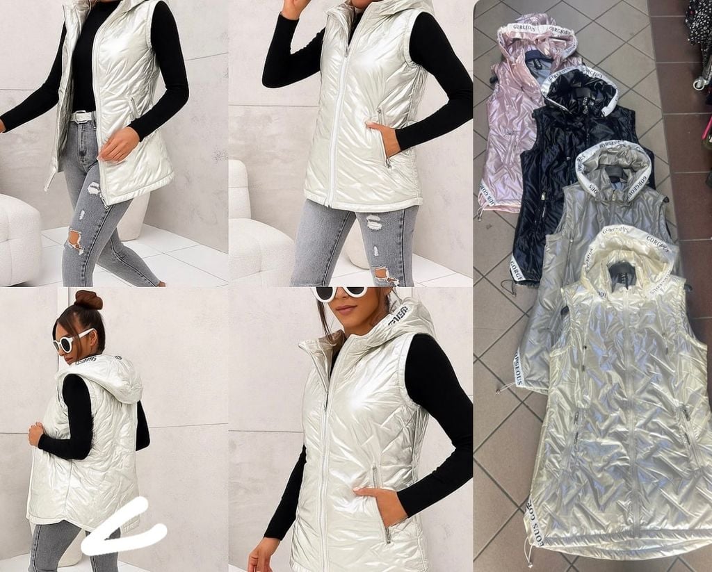 lesklá prošívaná vesta (380kc 5ks)