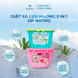 Combo 2 Hộp Viên Giặt Xả Lưu Hương Dr.Natro - Tặng Kèm 1 Chai Tẩy Đa Năng 50ml + 1 Miếng Xốp Chà Nhám