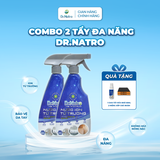 Combo 2 Siêu Tẩy Đa Năng DR.NATRO 500 ml - Tặng Kèm 1 Chai Tẩy Đa Năng 50ml + 2 miếng chà nhám