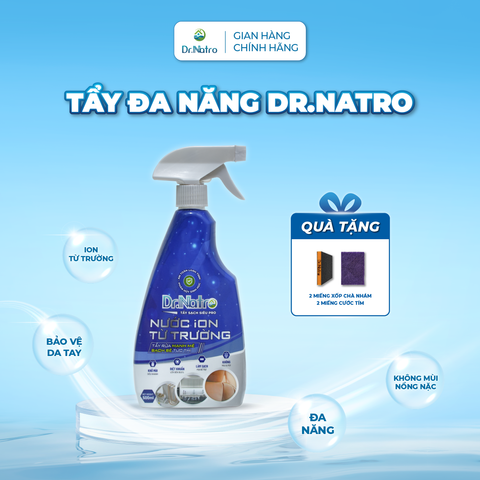 [COMBO MUA 1 Được 3] 1 Siêu Tẩy Đa Năng DR.NATRO 500ml + 1 miếng chà nhám+1 miếng cước tím