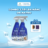 COMBO 2 Siêu Tẩy Đa Năng DR.NATRO 500ml + Tặng 2 miếng chà nhám và 2 miếng cước tím