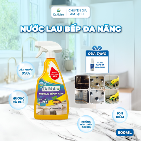 Nước Lau Bếp Đa Năng DR.NATRO 500ml Lau Sạch Dầu Mỡ