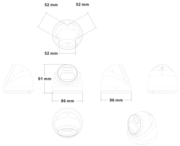 XDK3WAV Camera Dome đồng trục A/V HD 5MP – Công nghệ cảm biến BSI