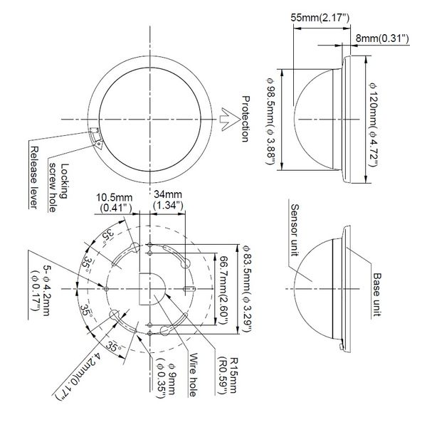 PA-6614E - Cảm biến hồng ngoại chống vật nuôi