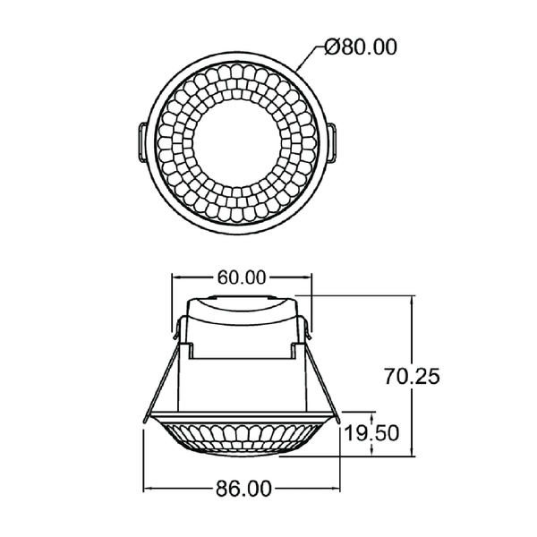 PIRA T8-2 DE | Cảm biến hiện diện âm trần 2 Kênh | Điều khiển Đèn & HVAC