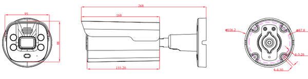 NFC5R3S – Camera IP 5MP chống nhiễu chủ động, vỏ kim loại kép