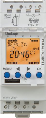 công tắc thời gian thiên văn theben selekta 170 top2 điều khiển đèn tự động