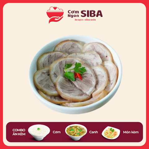 Cơm thịt bắp giò luộc