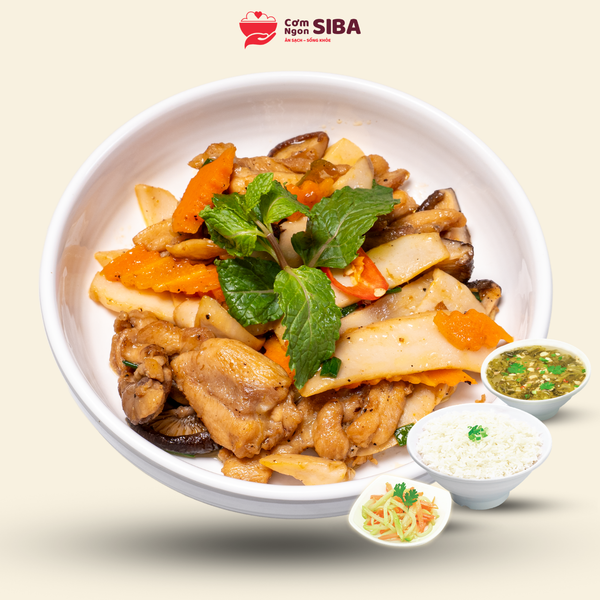 Cơm Gà Xào Nấm _MB