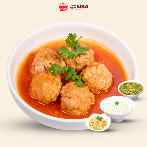Cơm Thịt Viên Sốt Cà Chua _ MB