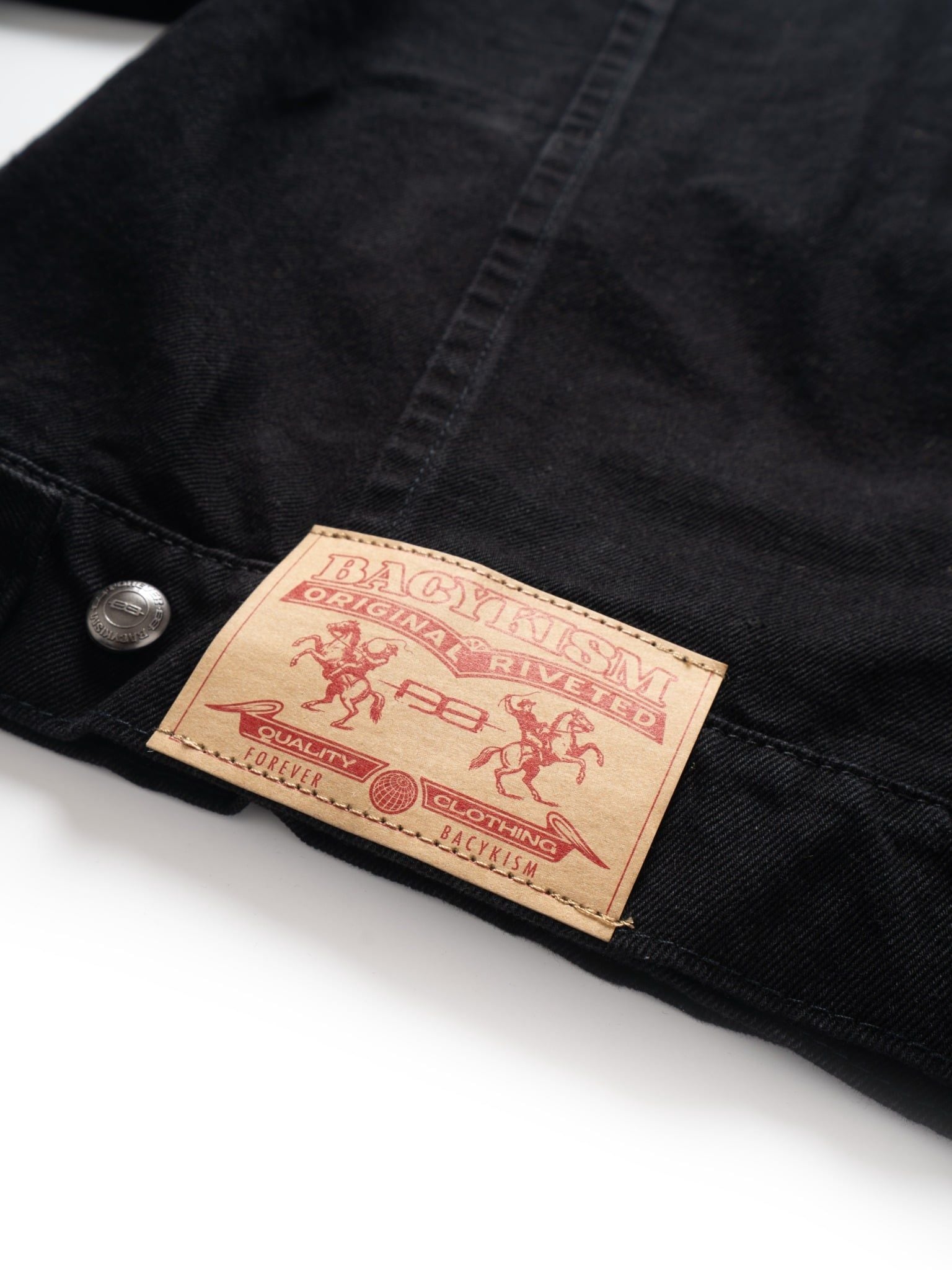 BCK BLANK DENIM JACKET (BLACK) – Bacykism
