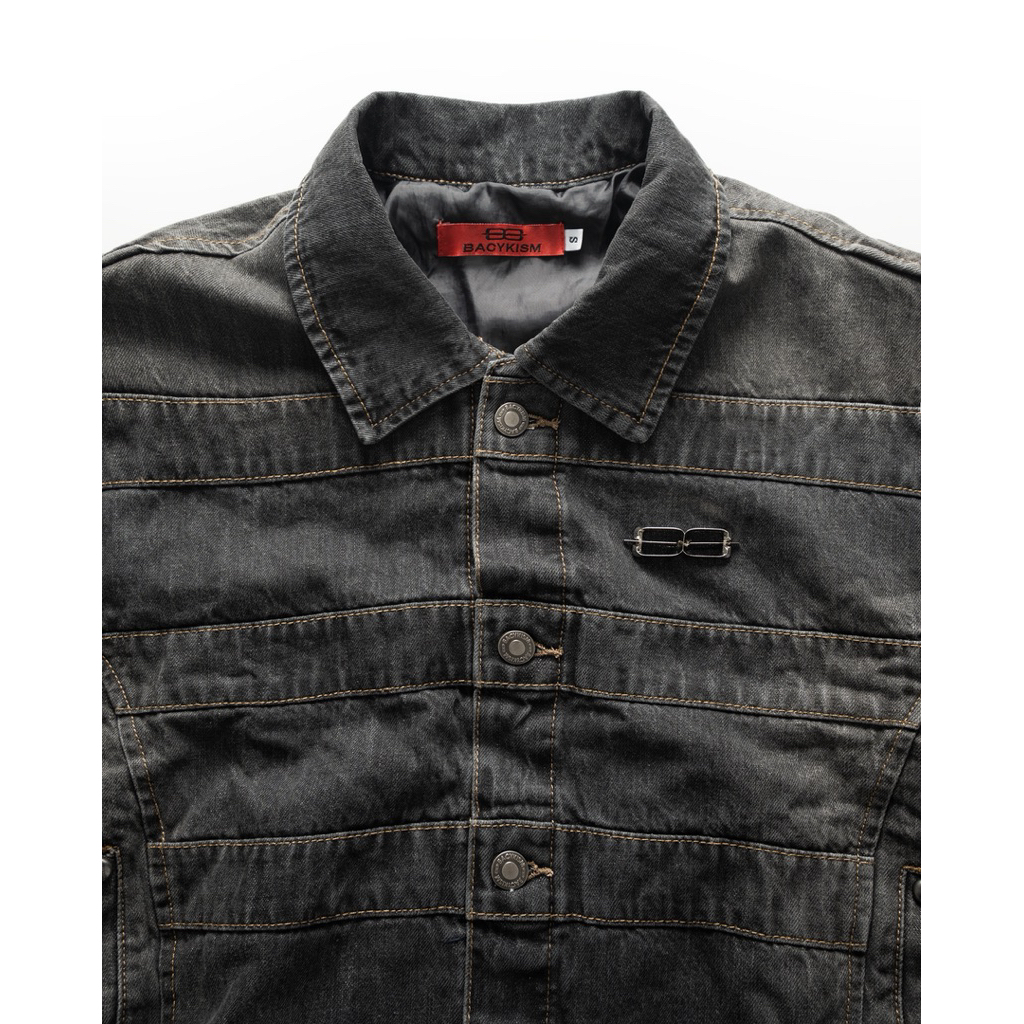 BCK BLANK DENIM JACKET (BLACK) – Bacykism